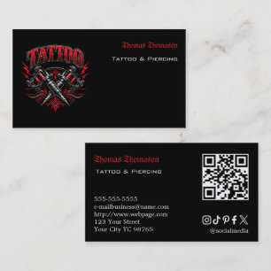 Tattoo artist QR code Business Card