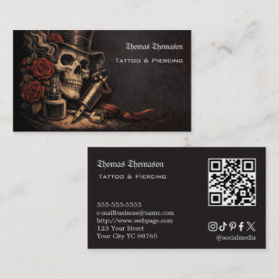 Tattoo artist QR code Business Card