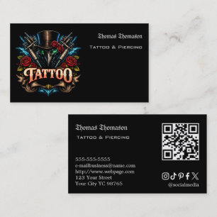 Tattoo artist QR code Business Card