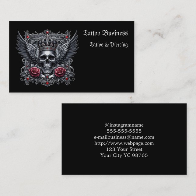 Tattoo artist salon  Business Card (Front/Back)