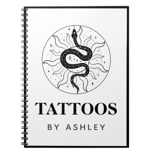 Tattoo Artist Snake Illustration Cosmic Mystical  Notebook