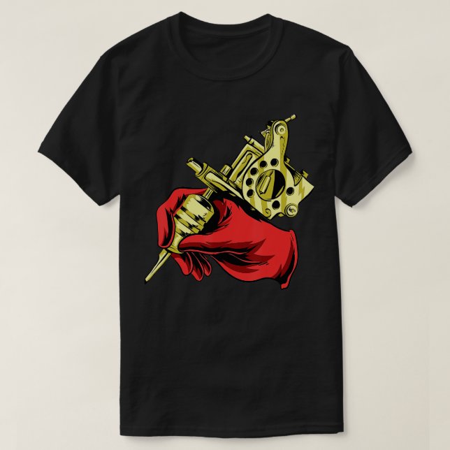 Tattoo Artist Tattooist Ink Master Machine Inking  T-Shirt (Design Front)