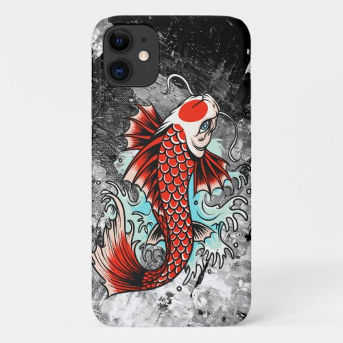 Tattoo Asian Koi Fish Pond Chinese Japanese Water iPhone 11 Case