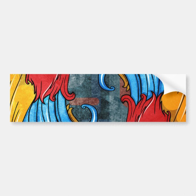 Tattoo Birds Bumper Sticker (Front)