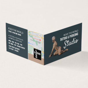 Tattoo & Body Piercing Studio, Appointment Business Card