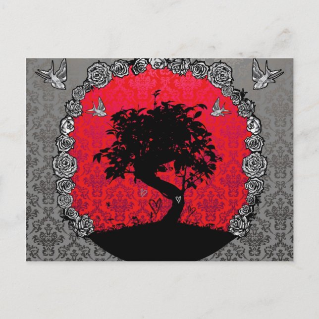 Tattoo  Bonsai Tree of Love Postcard (Front)
