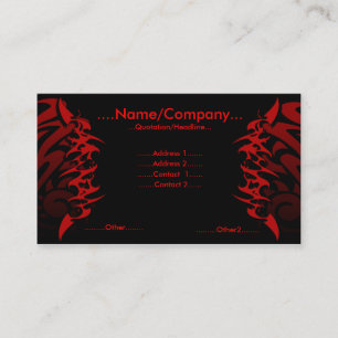 Tattoo. Business Card