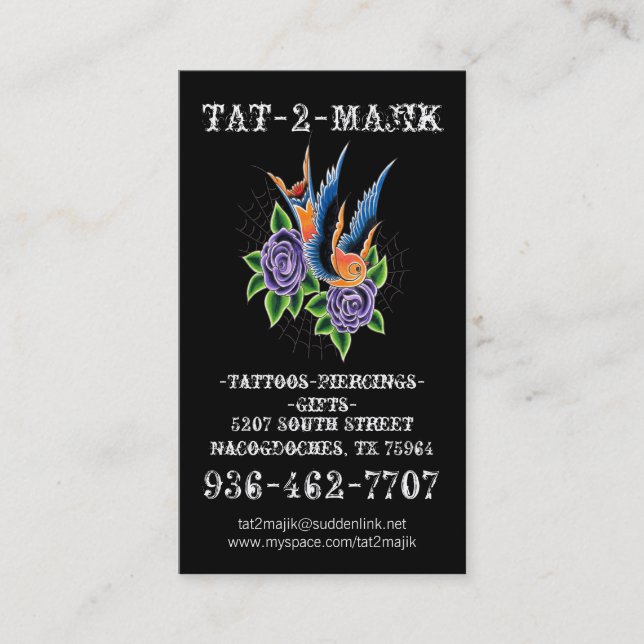 Tattoo Business Card (Front)