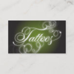 Tattoo Business Card Elegant Flourish Glow at Zazzle