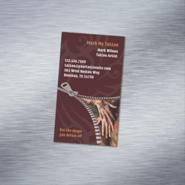 Tattoo Business Card Magnet (In Situ)