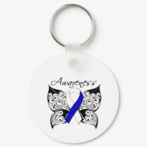 Tattoo Butterfly Awareness - ALS Disease Keychain