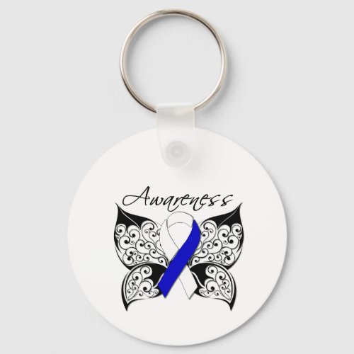 Tattoo Butterfly Awareness _ ALS Disease Keychain