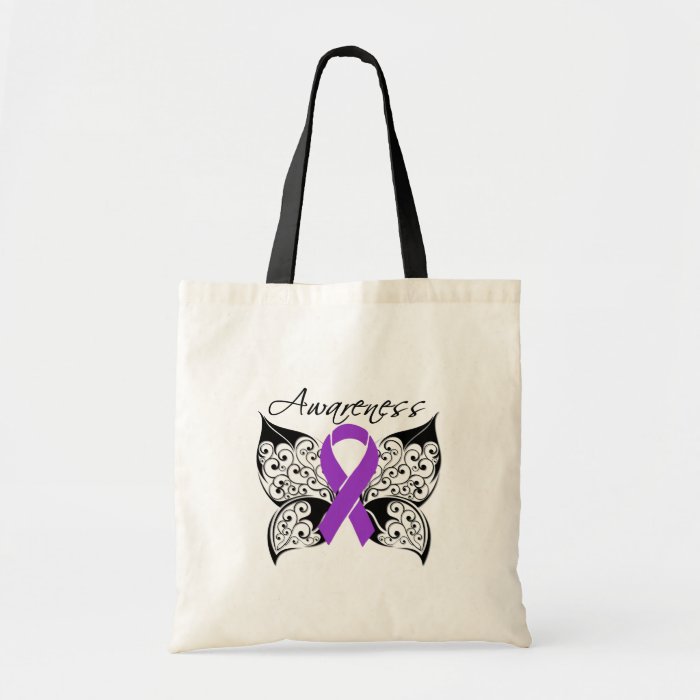 Tattoo Butterfly Awareness   Alzheimer's Disease Bags