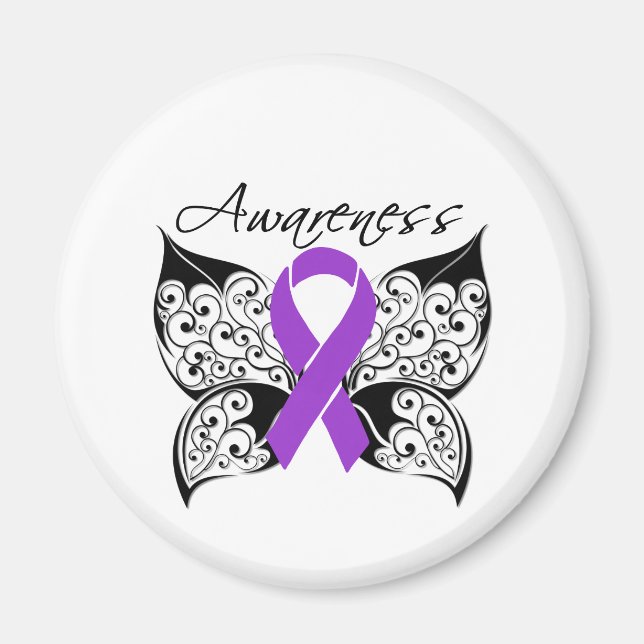 Tattoo Butterfly Awareness - Alzheimer's Disease Magnet (Front)