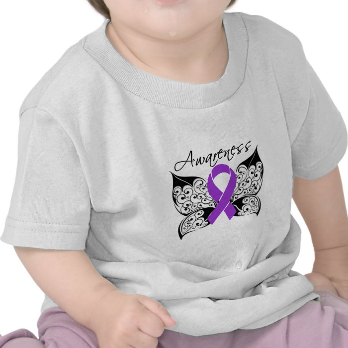 Tattoo Butterfly Awareness   Alzheimer's Disease Tees