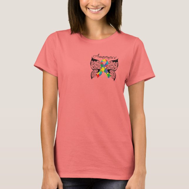 Tattoo Butterfly Awareness - Autism T-Shirt (Front)