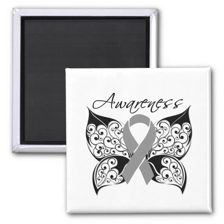 Tattoo Butterfly Awareness - Brain Cancer Magnet | Zazzle