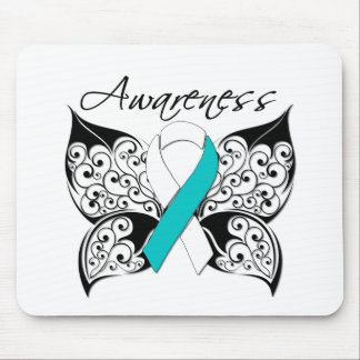 Tattoo Butterfly Awareness - Cervical Cancer Mouse Pad