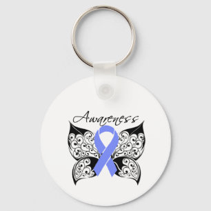 Tattoo Butterfly Awareness - Esophageal Cancer Keychain