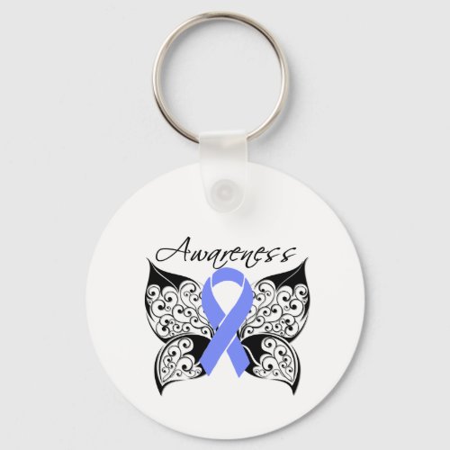 Tattoo Butterfly Awareness _ Esophageal Cancer Keychain