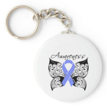 Tattoo Butterfly Awareness - Esophageal Cancer Keychain