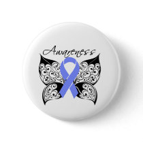 Tattoo Butterfly Awareness - Esophageal Cancer Pinback Button