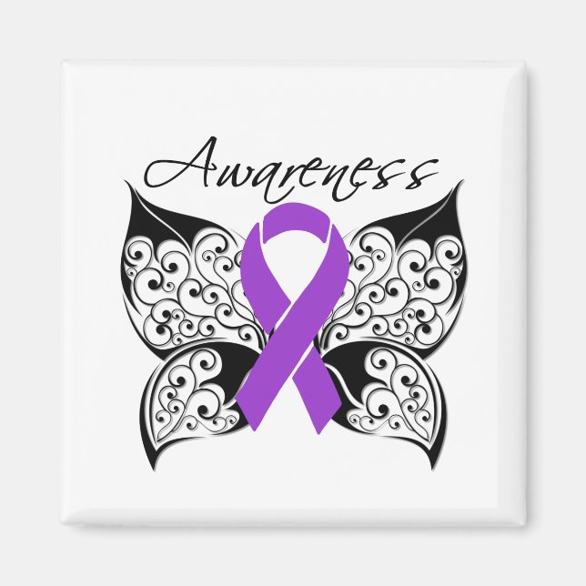 Tattoo Butterfly Awareness - Fibromyalgia Magnet (Front)