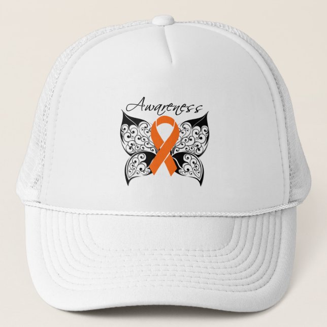 Tattoo Butterfly Awareness - Kidney Cancer Trucker Hat (Front)