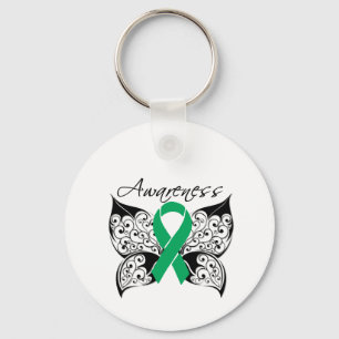 Tattoo Butterfly Awareness - Liver Cancer Keychain