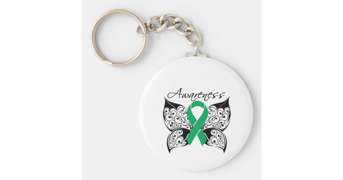 Tattoo Butterfly Awareness - Liver Cancer Keychain | Zazzle