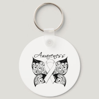Tattoo Butterfly Awareness - Lung Cancer Keychain