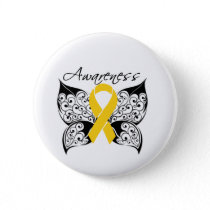 Tattoo Butterfly Awareness - Neuroblastoma Cancer Button