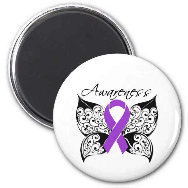 Purple Ribbon Tattoo - Etsy