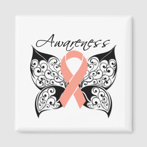 Tattoo Butterfly Awareness _ Uterine Cancer Magnet