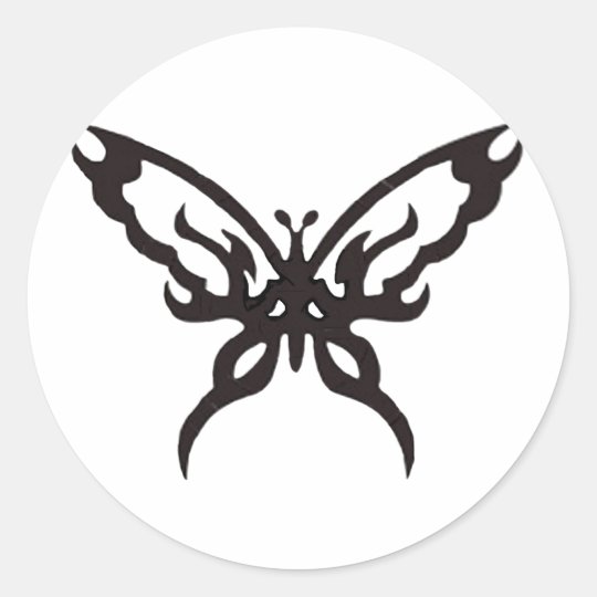 Tattoo Butterfly Classic Round Sticker