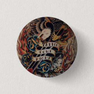 TATTOO can badge Pinback Button