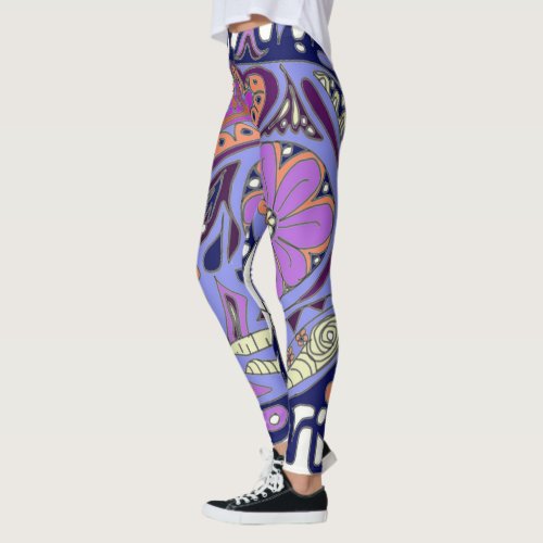 Tattoo Cat Sugar Skull Leggings