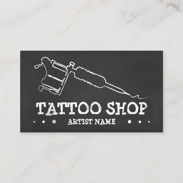 TATTOO CHALK BUSINESS CARD (Front)