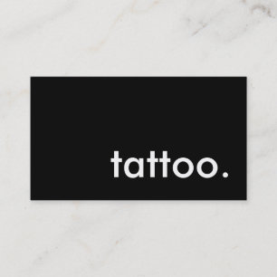 tattoo. (color customizable) business card