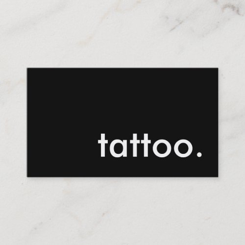 tattoo. (color customizable) business cards