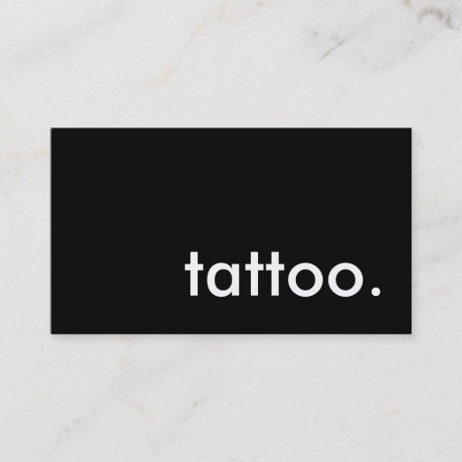 Customizable tattoo. (color customizable) business cards