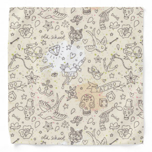 Tattoo concept pattern bandana