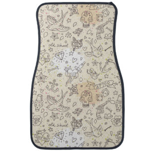 Tattoo concept pattern car floor mat