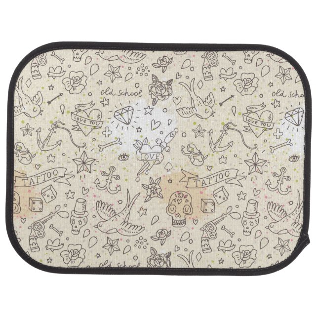 Tattoo concept pattern car floor mat (Rear)