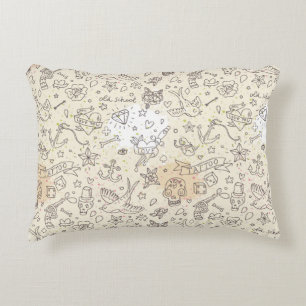 Tattoo concept pattern decorative pillow