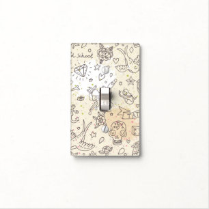 Tattoo concept pattern light switch cover