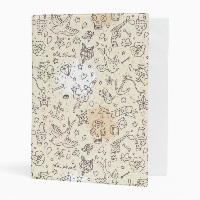 Tattoo concept pattern mini binder (Front/Inside)