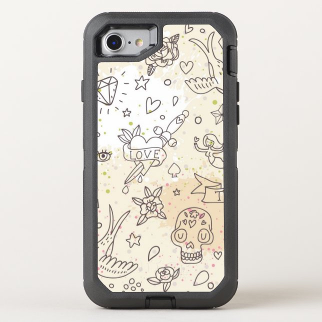 Tattoo concept pattern otterbox iPhone case (Back)