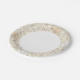 Tattoo concept pattern paper plates