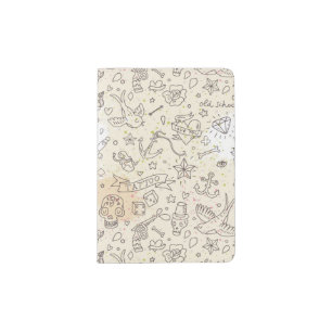 Tattoo concept pattern passport holder